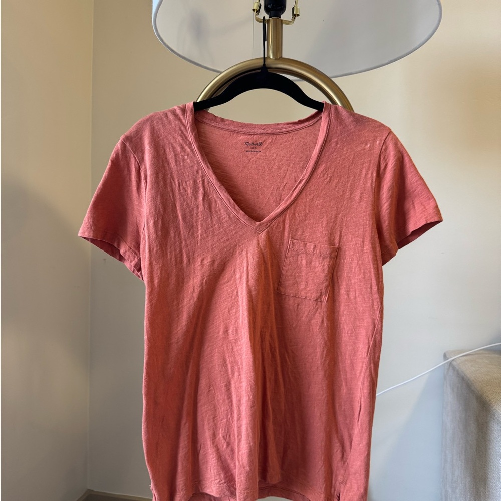 Madewell Burnt Orange Crew Neck Tee